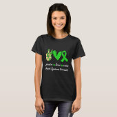 Love Hopie Greens Ribbon Kabuki Syndrome Awareness T-shirt (Voorkant volledig)