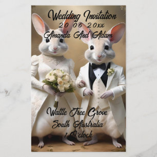 Love Hops Down Under: een huwelijksfeest van Bilby Briefpapier