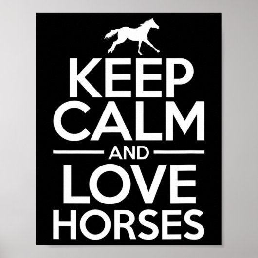 Love Horse Horseback Riding Equestrian Poster (Voorkant)