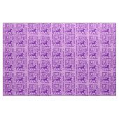 Love Horse Riding Terminology Cute Paars Pattern Stof (Fat Quarter)