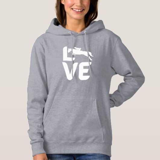 LOVE Horse Sweatshirt – Schattige Paardensport (Voorkant)
