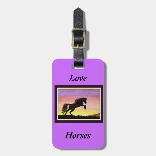 Love Horses Bagagelabel (Voorkant verticaal)