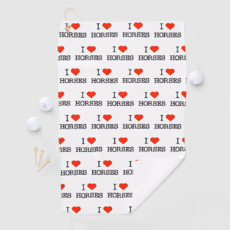 Love Horses Golf Towel Golfhanddoek