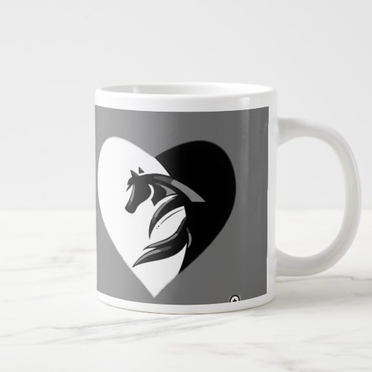 Love Horses Logo met Heart Mok (Rechts)