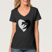 Love Horses Logo met Heart Mok T-shirt (Voorkant)
