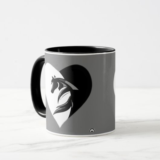 Love Horses Logo with Heart Mok (Voorkant links)