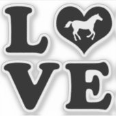 Love Horses Sticker (Voorkant)