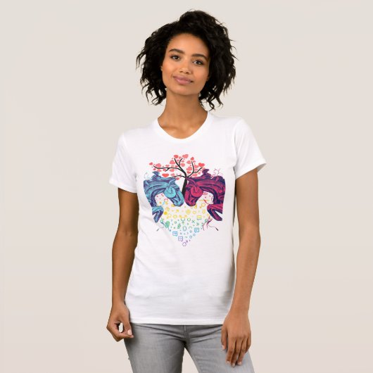 Love Horses - T-shirt Free Woman (Voorkant volledig)