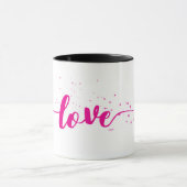 Love-Hot-Roze Text-Decor Modern Mok (Midden)