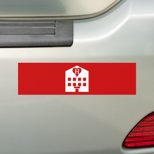 Love Hotel Japanse Emoji Bumpersticker (Op auto)