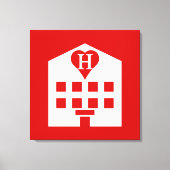 Love Hotel Japanse Emoji Canvas Afdruk (Voorkant)