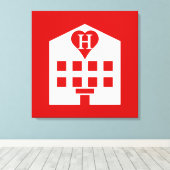 Love Hotel Japanse Emoji Canvas Afdruk (Insitu (Houten vloer))