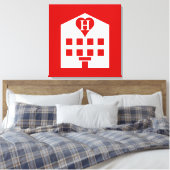 Love Hotel Japanse Emoji Canvas Afdruk (Insitu (Slaapkamer))