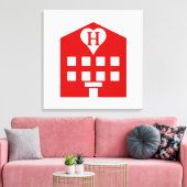 Love Hotel Japanse Emoji Canvas Afdruk (Insitu (Woonkamer))