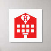 Love Hotel Japanse Emoji Canvas Afdruk (Voorkant)