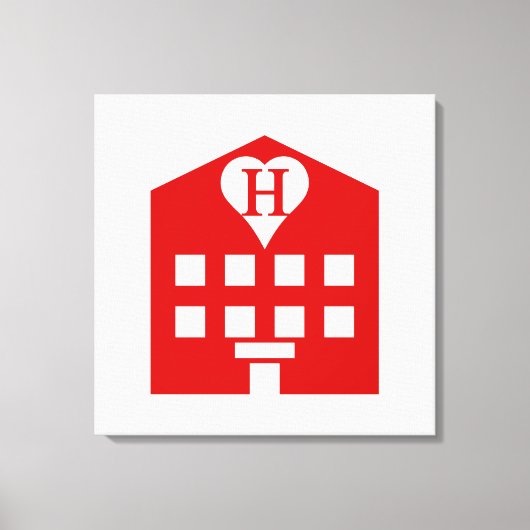Love Hotel Japanse Emoji Canvas Afdruk (Voorkant)