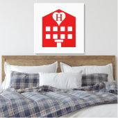 Love Hotel Japanse Emoji Canvas Afdruk (Insitu (Slaapkamer))