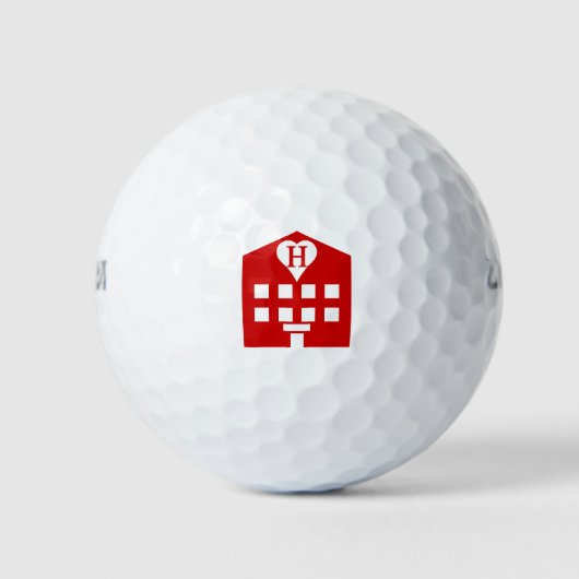 Love Hotel Japanse Emoji Golfballen (Voorkant)