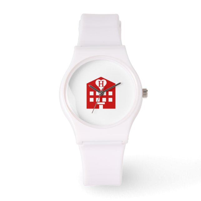 Love Hotel Japanse Emoji Horloge (Voorkant)