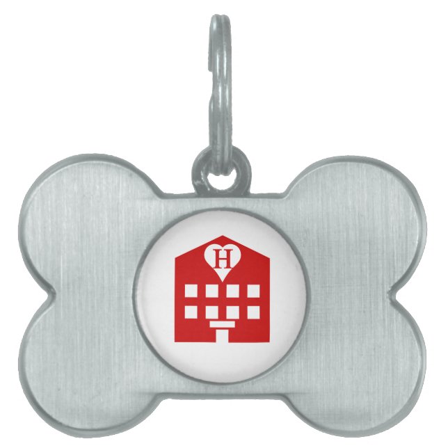 Love Hotel Japanse Emoji Huisdieren Naamplaatje (voorkant)