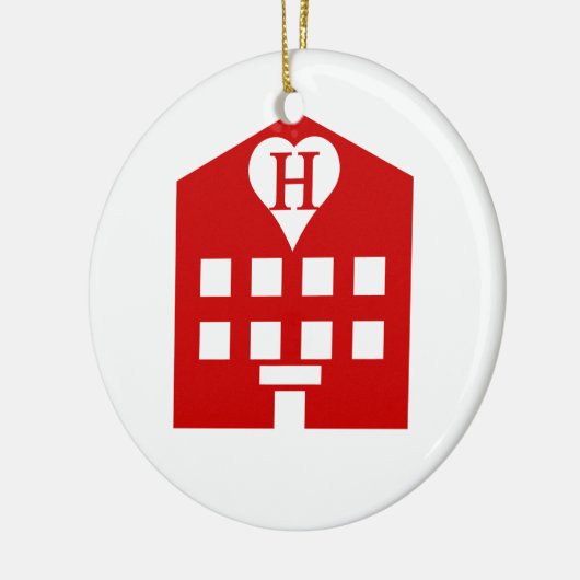 Love Hotel Japanse Emoji Keramisch Ornament (Links)