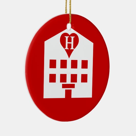 Love Hotel Japanse Emoji Keramisch Ornament (Rechts)