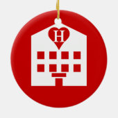 Love Hotel Japanse Emoji Keramisch Ornament (Achterkant)