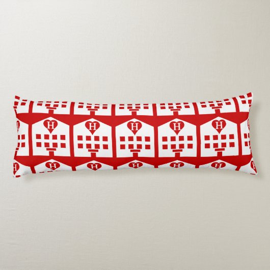 Love Hotel Japanse Emoji Lichaamskussen (Achterkant)