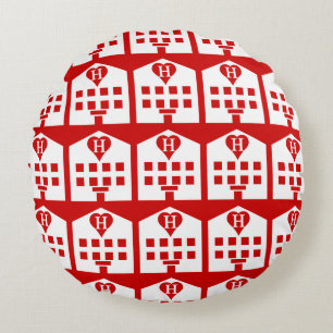 Love Hotel Japanse Emoji Rond Kussen