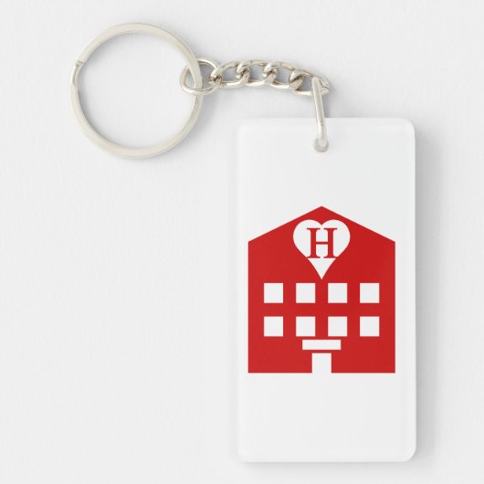 Love Hotel Japanse Emoji Sleutelhanger (Voorkant)