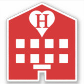Love Hotel Japanse Emoji Sticker (Voorkant)
