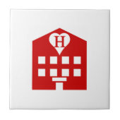 Love Hotel Japanse Emoji Tegeltje (Voorkant)