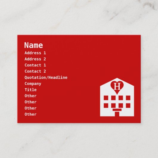 Love Hotel Japanse Emoji Visitekaartje (Voorkant)