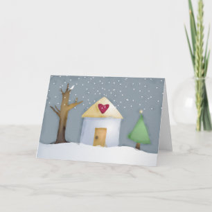 love house home tuin kerstkaart feestdagen kaart
