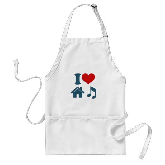 Love House Music Apron Standaard Schort (Voorkant)