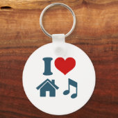 Love House Music Sleutelhanger | Ibiza House Danci (Voorkant)