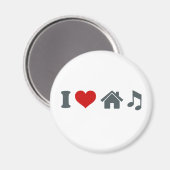 Love House Music White Magnet | Ibiza Dancing (Voorkant / Achterkant)