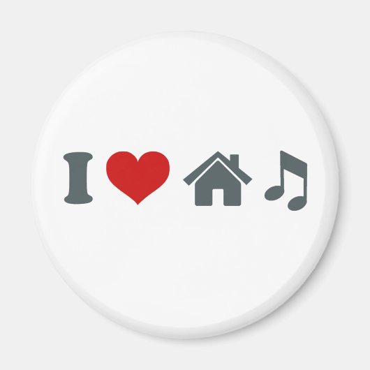 Love House Music White Magnet | Ibiza Dancing (Voorkant)