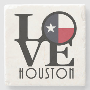 LOVE Houston Stenen Onderzetter