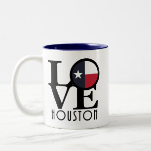 LOVE Houston Texas 11oz Tweekleurige Koffiemok