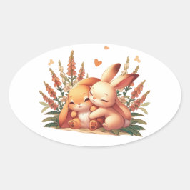 Love Hug Ovale Sticker