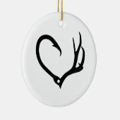 Love Hunting & Vist Keramisch Ornament (Rechts)