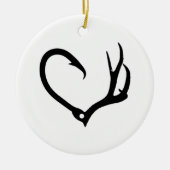 Love Hunting & Vist Keramisch Ornament (Voorkant)