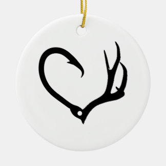 Love Hunting & Vist Keramisch Ornament