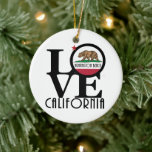 LOVE Huntington Beach Keramisch Ornament<br><div class="desc">Huntington Beach California</div>