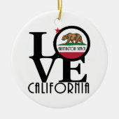 LOVE Huntington Beach Keramisch Ornament (Voorkant)