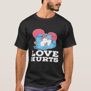 Love Hurt Parrots Bird Budgerigar Broken Heart T-S T-shirt
