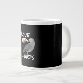 Love Hurts African Grey    ParrotValentines Day Grote Koffiekop (Voorkant rechts)