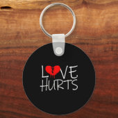 Love Hurts Broken Heart Divorce Breakup Heartbroke Sleutelhanger (Voorkant)