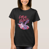 Love Hurts Broken Sad Cupid Valentines Day Emo Bro T-shirt (Voorkant)